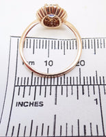 14k Rose Gold .66ct Purple Genuine Natural Sapphire Ring with Diamonds (#J3205)