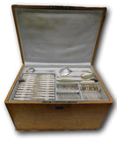 Filet Coquille Shell by Aucoc French 950 Silver Flatware Set Service in Chest