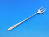 Lap Over Edge Acid Etched by Tiffany Sterling Silver Cocktail Fork Leaves 5 1/2"