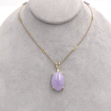 14k "Grade A" 36.74 Carat Lavender Jadeite Jade Pendant w/Report (#J6723)