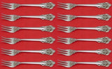 Grande Baroque by Wallace Sterling Silver Cocktail Fork Set 12 piece