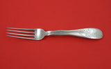 Lap Over Edge Acid Etched By Tiffany Sterling Dinner Fork w/ clover 8"