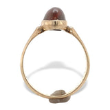 Antique 9k Rosey Yellow Gold Genuine Natural Agate Ring Size 5.25 (#J7270)