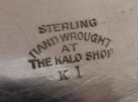 Kalo Sterling Silver Ice Cream Dish w/ Underplate Handwrought & Hammered (#1576)