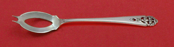 Queen's Lace By International Sterling Silver Olive Spoon Ideal 5 3/4" Custom