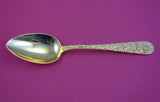 Repousse Vermeil by Kirk Sterling Silver Serving Spoon Gold 8 3/4"