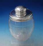 Beaded by Unknown Sterling Silver and Glass Cigar Jar Axe Emblem #53858 (#5783)