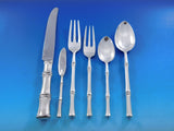 Bamboo by Tiffany Sterling Silver Flatware Set for 12 Service 74 pcs Dinner