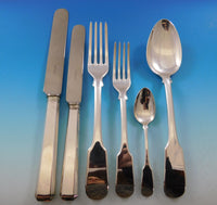 1810 Italian 800 Silver Flatware Set for 12 Service 77 pieces fitted box Dinner