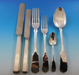 1810 Italian 800 Silver Flatware Set for 12 Service 77 pieces fitted box Dinner