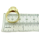 14k Yellow Gold Genuine Natural Garnet and Diamond Ring Wide Heavy (#J395)