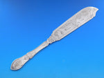 Dew Drop by Shiebler Sterling Silver Cake Saw Knife FHAS Brite-Cut Serrated 10"
