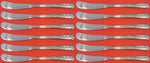 Rambler Rose by Towle Sterling Silver Butter Spreader flat handle Set 12 pcs