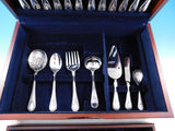Victorian Bead by Carrs Sterling Silver Flatware Set Service 67 pc in Box Dinner
