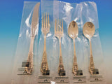 Rose Point by Wallace Sterling Silver Flatware Set for 8 Service 42 Pieces New