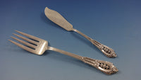 Rose Point by Wallace Sterling Silver Flatware Set For 8 Service 56 Pieces