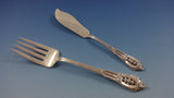 Rose Point by Wallace Sterling Silver Flatware Set For 8 Service 56 Pieces