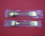Christmas by A. Michelsen Sterling Silver Fork and Spoon Set 2pc 1946 Holly