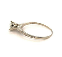 14k Yellow Gold Antique .47ct Genuine Natural Diamond Engagement Ring (#J5281)