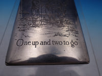 William Kerr Sterling Silver Cigarette Case GW Interior Engraved 3 Golfers #8330