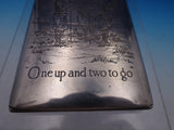 William Kerr Sterling Silver Cigarette Case GW Interior Engraved 3 Golfers #8330