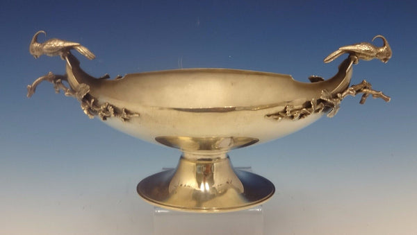 Gorham Sterling Silver Compote with 3-D Cockatoo Birds & Applied Leaves (#0404)