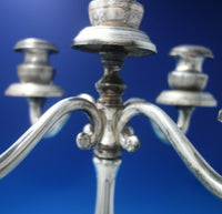 Italian Sterling Silver Candelabra Pair 5-Light #3287 c.1920 59.6 ozt. (#5464)