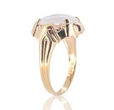 10k Gold 1.57 Carat Genuine Natural Gold Vein Quartz Ring Size 4.75 (#J7018)