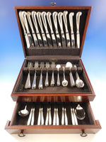 Queen Anne Williamsburg by Stieff Sterling Silver Flatware Set 12 Dinner 74 pcs