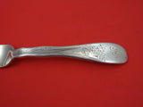 Lap Over Edge Acid Etched By Tiffany Sterling Dinner Fork w/ clover 8"
