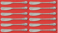 American Victorian by Lunt Sterling Silver Butter Spreader flat handle Set 12pc