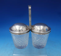 Hamilton by Tiffany and Co Sterling Silver and Cut Crystal Condiment Set (#6391)