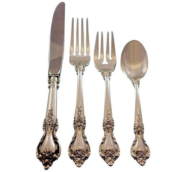 Delacourt by Lunt Sterling Silver Flatware Set for 12 Service 48 Pieces