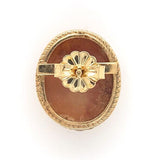 A Pair of 9k Yellow Gold Genuine Natural Shell Cameo Earrings Beaded Edge #J6896
