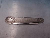 Medallion by Unknown Sterling Silver Pocket Knife w/Nut Pick Fruit Knife (#7237)