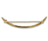 10k Yellow Gold Montana Sapphire and Pearl Crescent Pin Jewelry (#J7045)