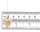 14k Yellow Gold Heart Locket Pendant with Engraved Hearts Jewelry (#J6229)
