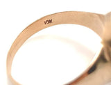 10k Yellow Gold Men's Ring Enamel Cross Deer / Elk Size 11.5 Jewelry (#J6641)