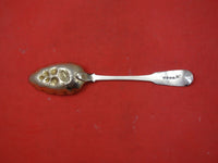 English Georgian Sterling Silver Berry Spoon c1812 GW Chased Fruit 8 3/4" London
