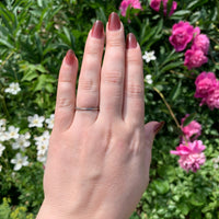 18k White Gold Wedding Band Ring Dated 1930 Size 7.25 Jewelry (#J7281)