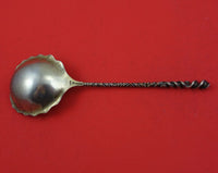 Twist #127 by Towle Sterling Silver Preserve Spoon w/Bright-Cut Plums in Bowl 7"