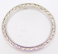 14k White Gold 2.5mm Ring Band with Engraved Sides (#J3938)