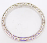 14k White Gold 2.5mm Ring Band with Engraved Sides (#J3938)