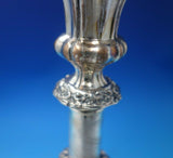 Silverplate Candlestick Floral Motif #5688 10 1/4" x 2 1/4" circa 1925 (#5826)