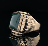 10k Bloodstone Rose Gold Men's Ring Jewelry (#J5706)