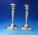 Fourteenth Century by Shreve Sterling Silver Candlestick Pair 8 1/2" (#5582)