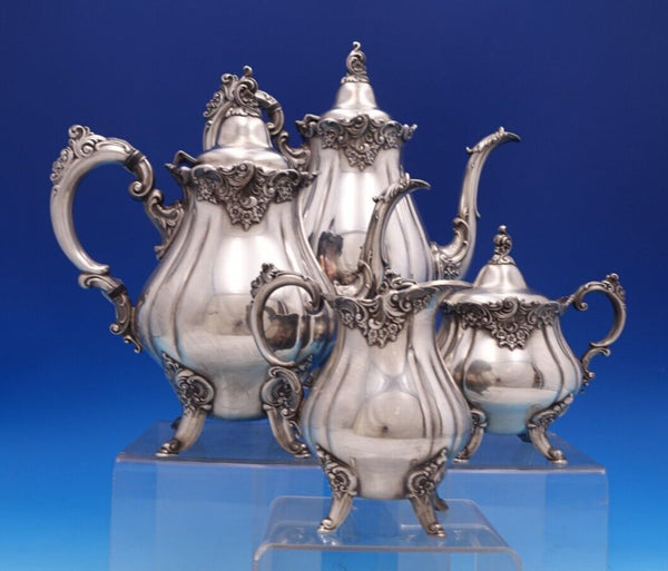 Baroque by Wallace Silverplate Tea Set 4pc #281-#284 (#8294) Beautiful!