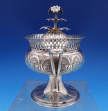 Austrian .813 Silver Sugar Bowl w/ 3-D Leaf and Flower 3 Level Finial (#8442)
