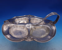 Lebkuecher Sterling Silver Relish Tray with Handle Four Compartments (#7277)