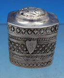 Dutch .833 Silver Box with Band of Stamped Design 1 5/8" x 1 3/8" (#6693)